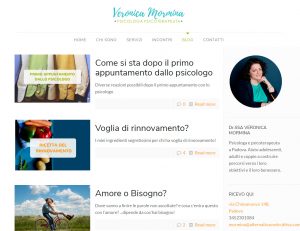 Sito web Veronica Mormina dopo del restyling
