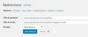 Come fare redirect su WordPress con il plugin Redirection