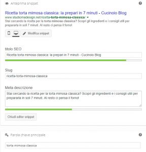 Snippet editor Yoast SEO