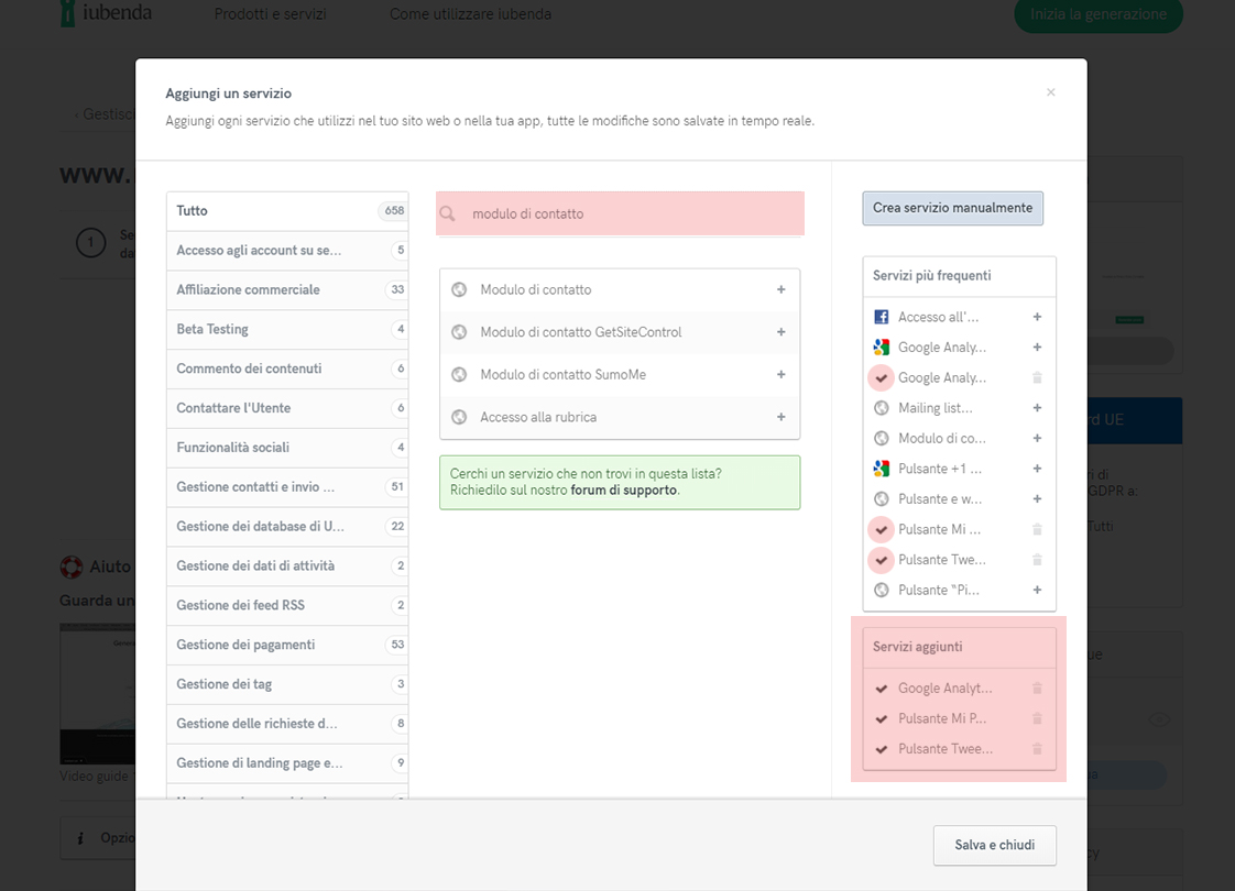 Generazione Privacy Policy Iubenda e WordPress