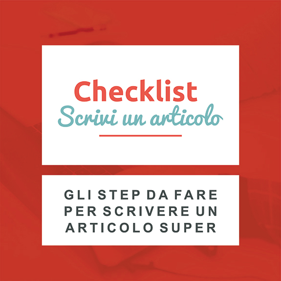 Checklist Crea un articolo Checklist Crea un articolo
