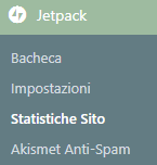 Jetpack statistiche sito